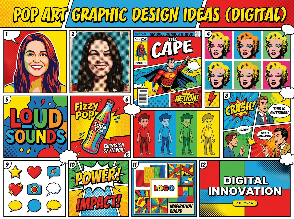 Pop Art Graphic Design Ideas (Digital)